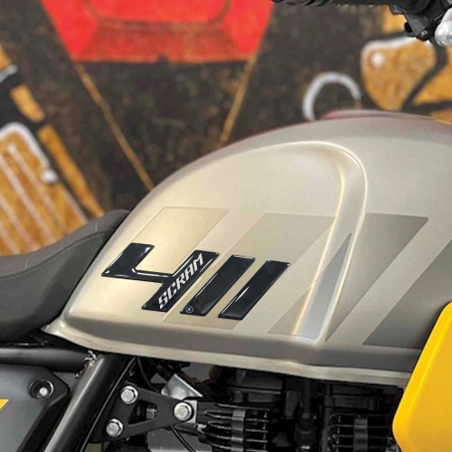 Tank side protection stickers compatible with Royal Enfield Scram 411