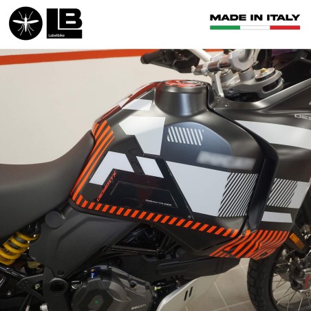 Autocollants Protections latérales de réservoir moto compatibles avec Ducati DesertX 2023-5