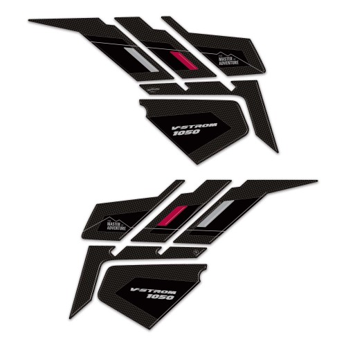 Motorbike side tank protector stickers compatible with Suzuki V-Strom 1050 2