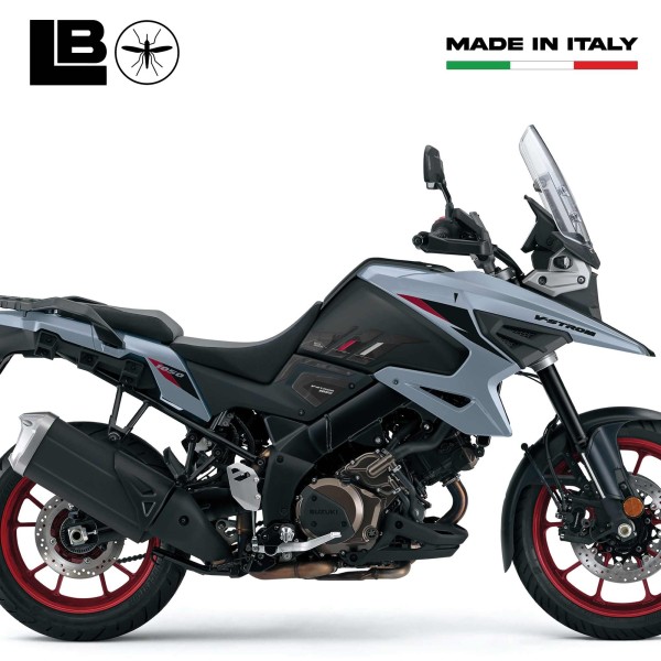 Motorbike side tank protector stickers compatible with Suzuki V-Strom 1050