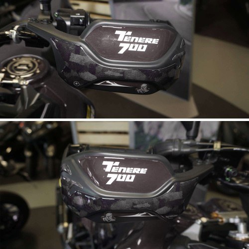 Handguard Protector Stickers Compatible with Yamaha Tenere 700 World Raid - Black