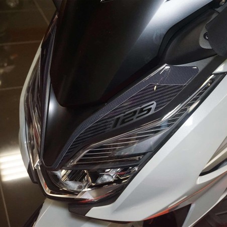 Adesivi resina 3D per muso frontale scooter compatibili con Honda Forza 125 2022