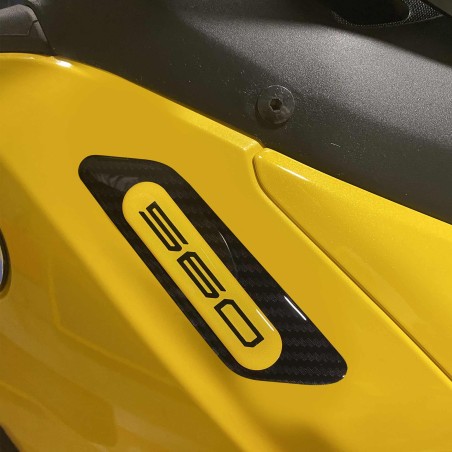 Adesivi resina 3D per tappi specchietti carene compatibili con Yamaha Tmax 2022