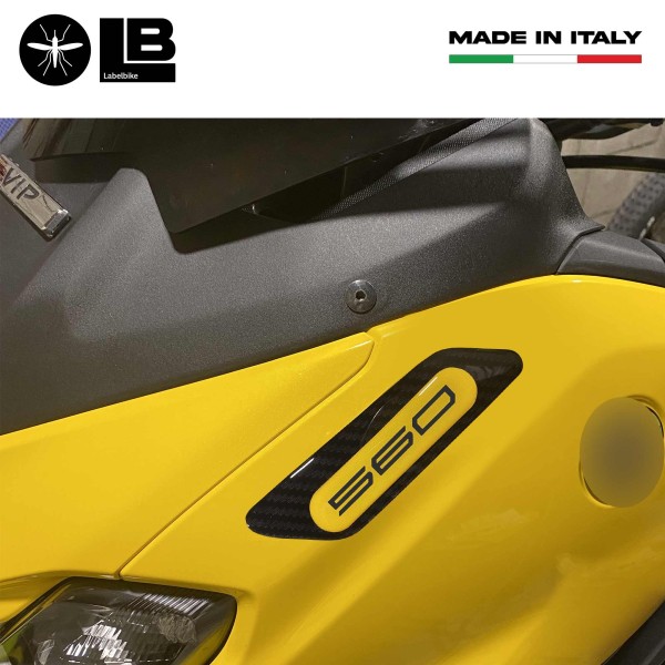 Adesivi resina 3D per tappi specchietti carene compatibili con Yamaha Tmax 2022