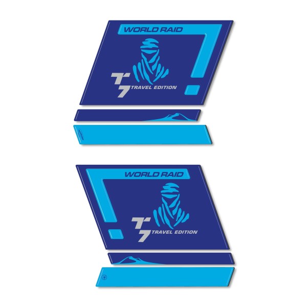 Pegatinas de gel de resina 3D Bolsas laterales de moto compatibles con Yamaha Tenere 700 2022