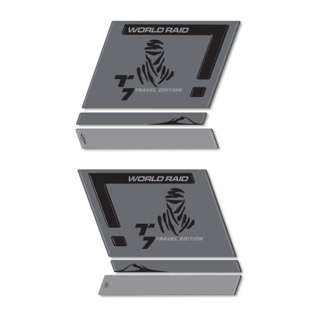 Pegatinas de gel de resina 3D Bolsas laterales de moto compatibles con Yamaha Tenere 700 2022