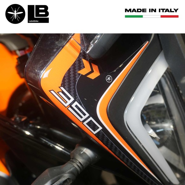 Adesivi resinati 3D Protezioni Frontali moto compatibili con KTM 390 Adventure
