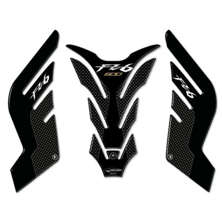 Adesivi serbatoio in resina stickers 3D per moto compatibili Yamaha FZ6 carbon