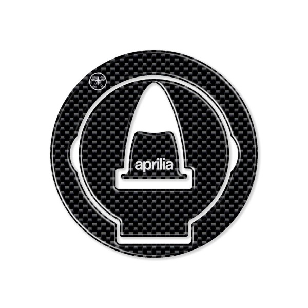 ADESIVI/STICKERS 3D CARBONIO TAPPO SERBATOIO compatibile x MOTO APRILIA dal 2007