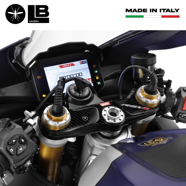 Adesivo 3D compatibile Per Moto Aprilia Rsv4 Protezione Piastra Forcella Sterzo