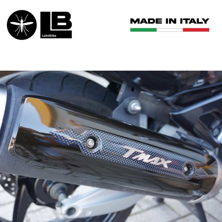 Adesivo 3D Ergal Protezione Marmitta Scarico Per Yamaha Tmax 500-530 Dal 2008-16