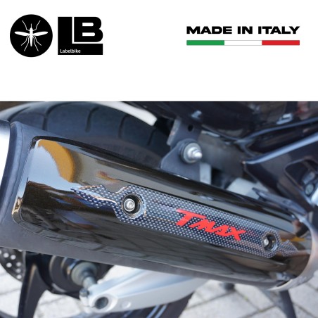 Adesivo 3D Ergal Protezione Marmitta Scarico Per Yamaha Tmax 500-530 Dal 2008-16