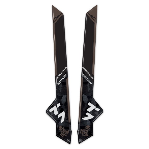 Protectores de volante adhesivos compatibles con Yamaha Tenere 700 World Raid - Negro