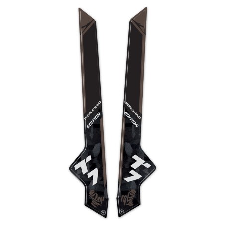 Adhesive Steering Wheel Protectors compatible with Yamaha Tenere 700 World Raid - Black