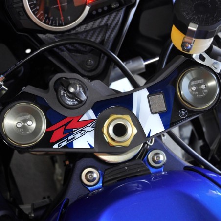 ADHESIVO 3D GSXR PROTECCIÓN DE PLACA DE DIRECCIÓN COMPATIBLE CON SUZUKI GSX-R 2006-16 Azul