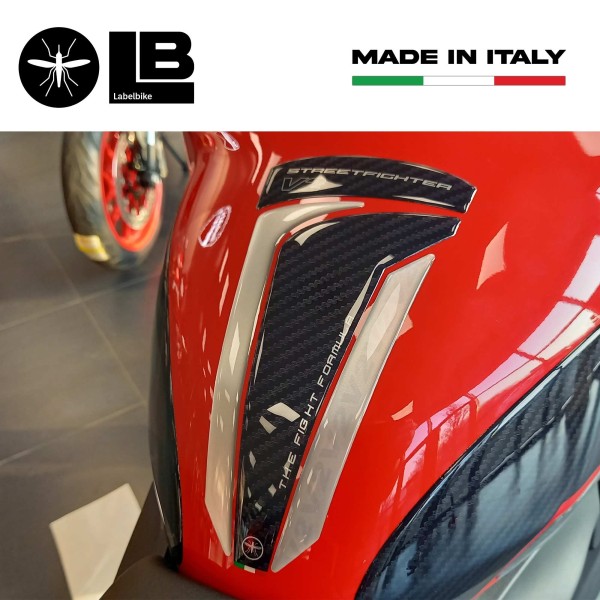 Adesivo 3D Paraserbatoio compatibile con Ducati Streetfighter V2 2022-2024