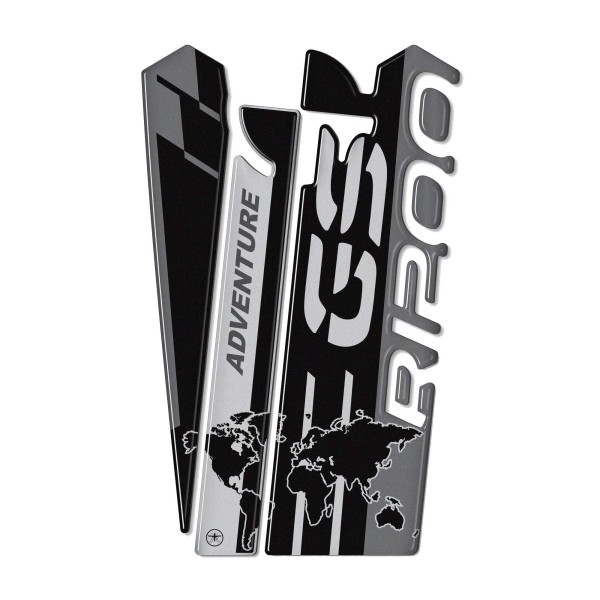 Autocollant de protection de réservoir 3D compatible avec la moto BMW R 1200 GS Adventure 2013-2018