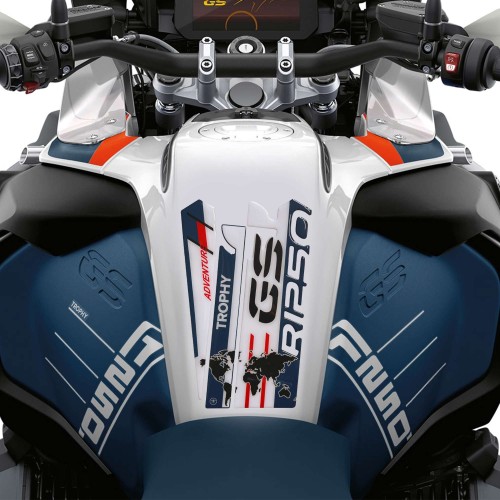 Adesivo 3D Paraserbatoio compatibile con moto BMW R 1250 GS Adventure Trophy