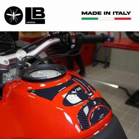3D Tank Guard Aufkleber kompatibel mit Ducati Multistrada V2 950 Motorrad 2022