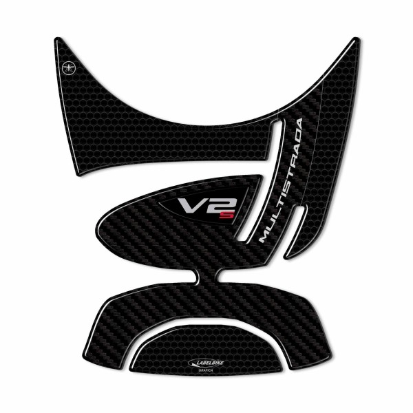 3D Tank Guard sticker compatible with Ducati Multistrada V2s 950 motorbike 2022