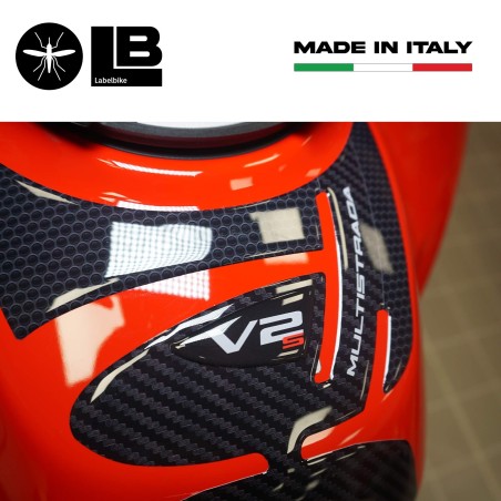 Autocollant 3D Tank Guard compatible avec la moto Ducati Multistrada V2s 950 2022