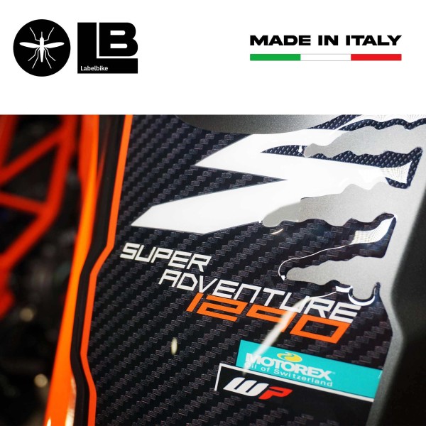 3D Tank Guard Sticker compatible con KTM 1290 Super Adventure S moto 2021-24