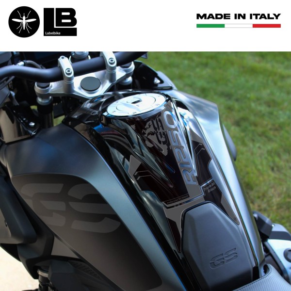 Sticker 3D Protège réservoir moto compatible avec BMW R 1250 GS Triple Black 2021-23