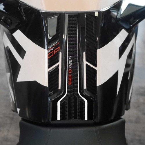 Sticker 3D Tank Guard Motorcycle compatible with Ktm Duke 890 GP 2022-2023 white