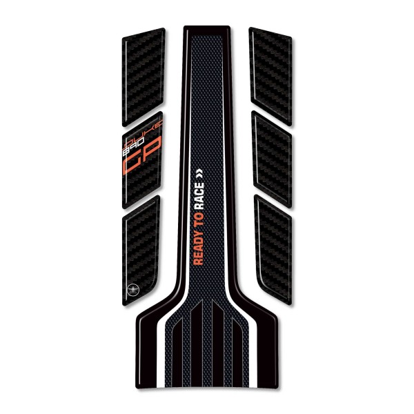 Adesivo 3D Paraserbatoio Moto compatibile con Ktm Duke 890 GP 2022-2023 bianco