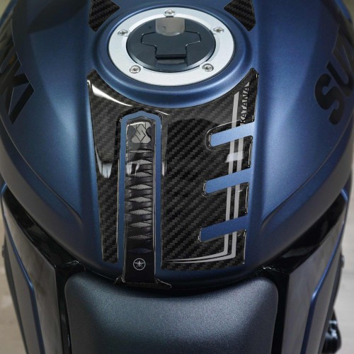 Sticker 3D protecteur de réservoir de moto compatible avec Suzuki Katana 2019-2023 Gris
