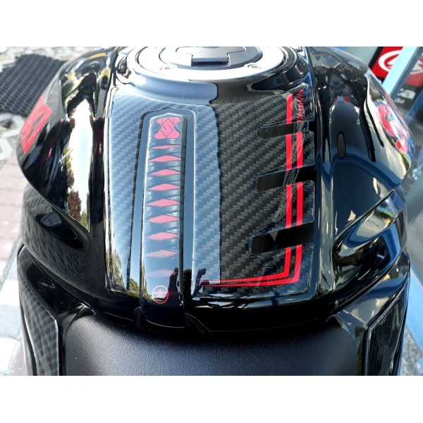 3D sticker motorbike tank guard compatible with Suzuki Katana 2019-2023 Red
