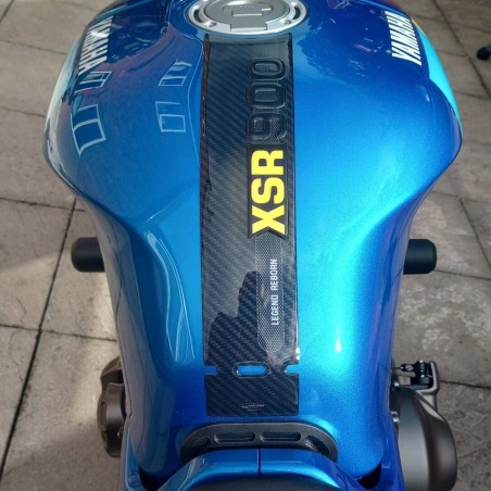 Adesivo 3D Paraserbatoio moto compatibile con Yamaha XSR900 2022 - giallo