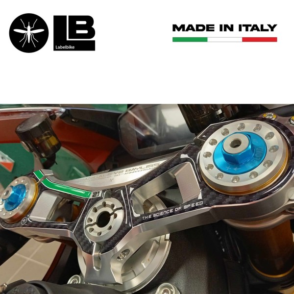 Adesivo 3D Piastra Forcella Sterzo compatibile con Ducati Panigale V2 Bayliss