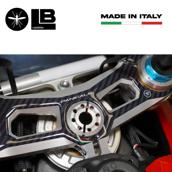 Adesivo 3D Piastra Forcella Sterzo compatibile con Ducati Panigale V4 2018-2024