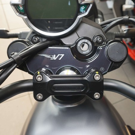 Adesivo 3D Piastra Forcella Sterzo compatibile con Moto Guzzi V7 Stone e Special