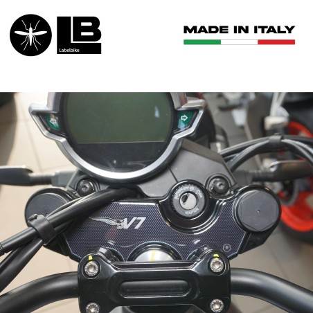 Adesivo 3D Piastra Forcella Sterzo compatibile con Moto Guzzi V7 Stone e Special