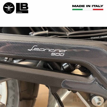 Adesivo 3D Protezione battitacco moto compatibile con Benelli Leoncino 500