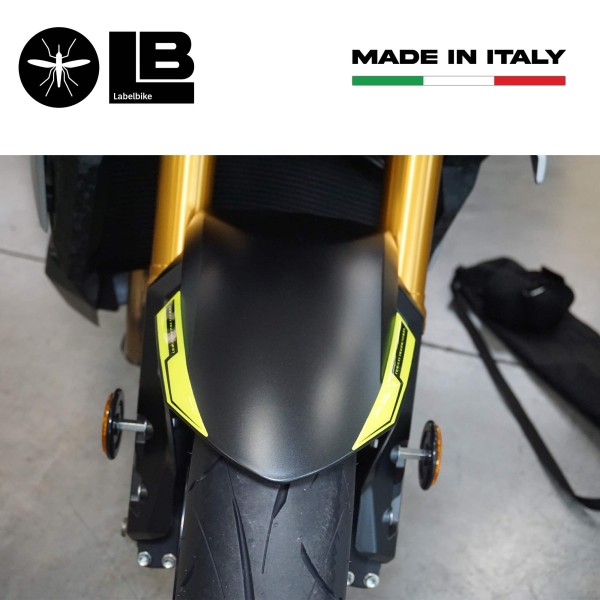Protector de guardabarros adhesivo 3D amarillo FLUO compatible con Suzuki GSX-S 2021-23