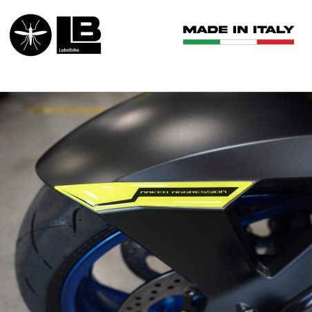 Adesivo 3D Protezione Parafango giallo FLUO compatibile con Suzuki GSX-S 2021-23