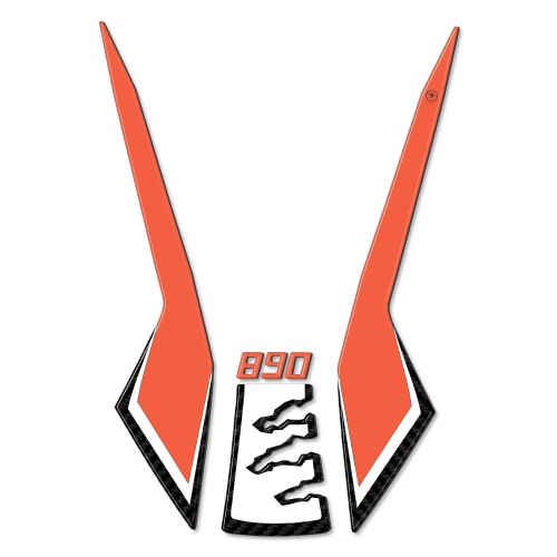 Adesivo 3D Protezione Parafango moto compatibile con KTM 890 Adventure 2021-2022 2
