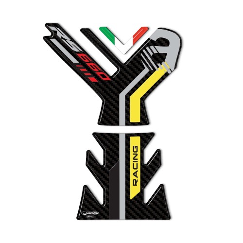 Adesivo 3D Protezione Paraserbatoio compatibile con Aprilia RS 660 2020-2025 2