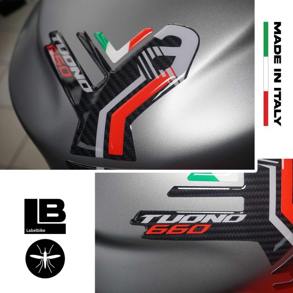 Adesivo 3D Protezione Paraserbatoio compatibile con Aprilia Tuono 660 2021-2023