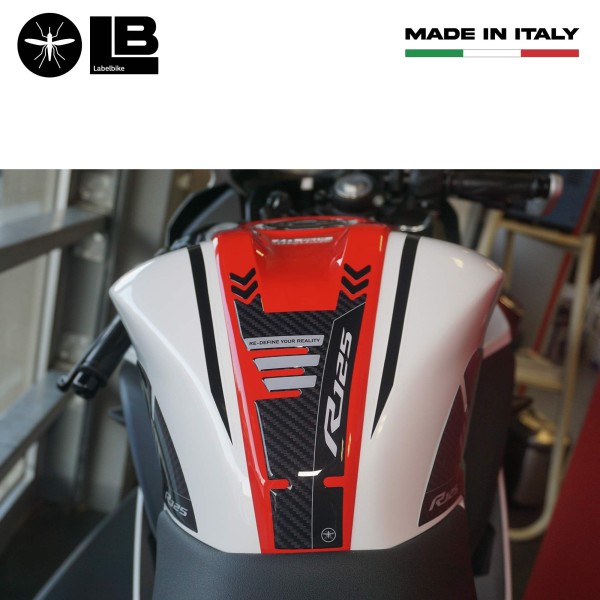 Aufkleber 3D Motorradtankschutz kompatibel mit Yamaha R125 2019-2025