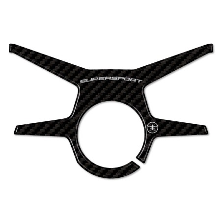 Plaque de protection de fourche 3D adhésive compatible avec les motos Ducati Supersport