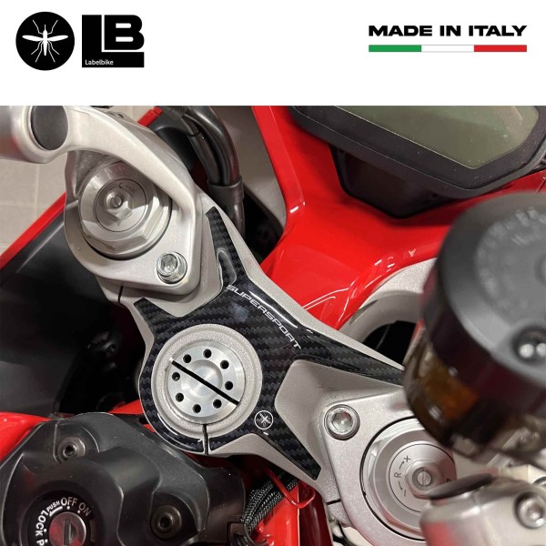 Plaque de protection de fourche 3D adhésive compatible avec les motos Ducati Supersport
