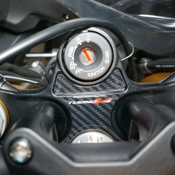 Adhesive 3D Motorcycle Fork Plate Protection compatible with Aprilia Tuono V4