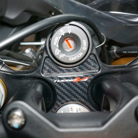 Adhesive 3D Motorcycle Fork Plate Protection compatible with Aprilia Tuono V4
