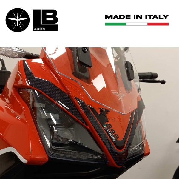 Sticker 3D Protège-nez avant compatible avec Moto Morini X-CAPE