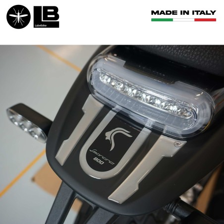 Adesivo 3D Protezione resinata codino moto compatibile con Benelli Leoncino 800
