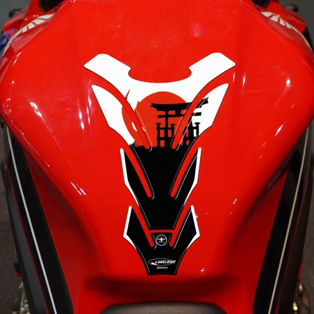 Pegatina 3D Tank Guard con gráficos japoneses compatible con el depósito de la moto